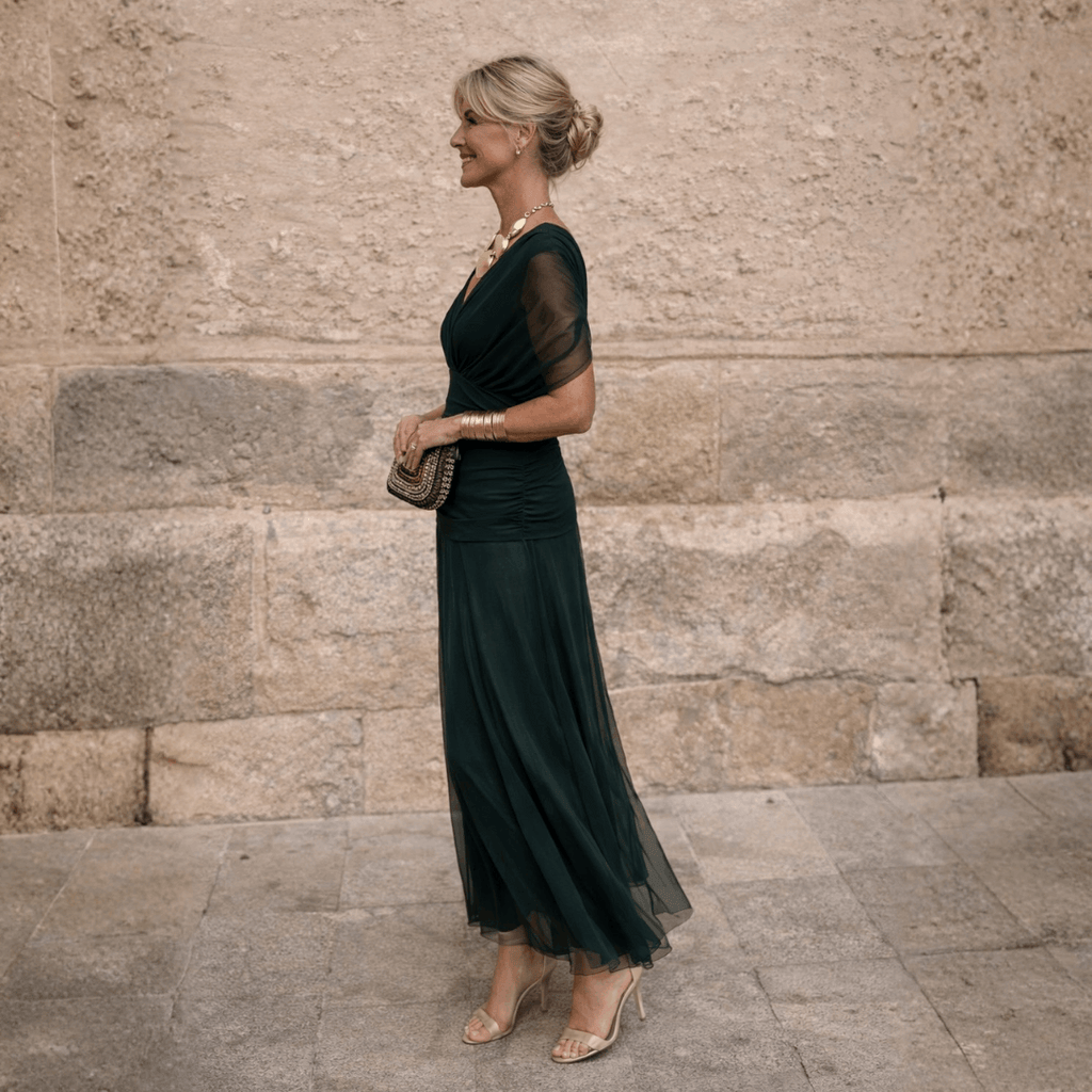 Mikaela | Vestido Maxi de Hombros Descubiertos