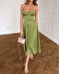 Liora | Vestido Midi Elegante Sin Tirantes